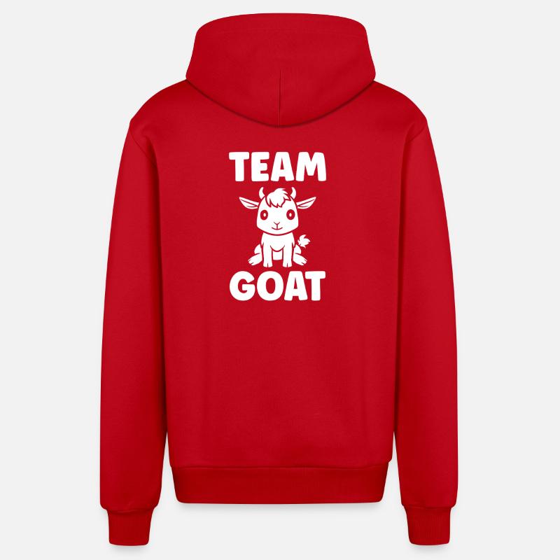 Equipe Cabri Team Goat - Veste à capuche bio décontractée fabriquée en UE - rouge