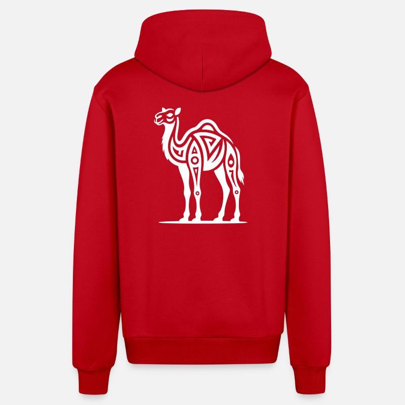 Juste un chameau blanc #2 | N-imal_Wears - Veste à capuche bio décontractée fabriquée en UE - rouge