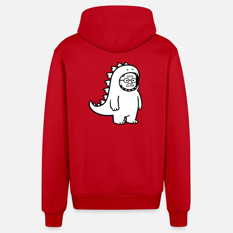 Karnevalmuffel Opa - Organic Relaxed Kapuzenjacke Made in EU - Rot
