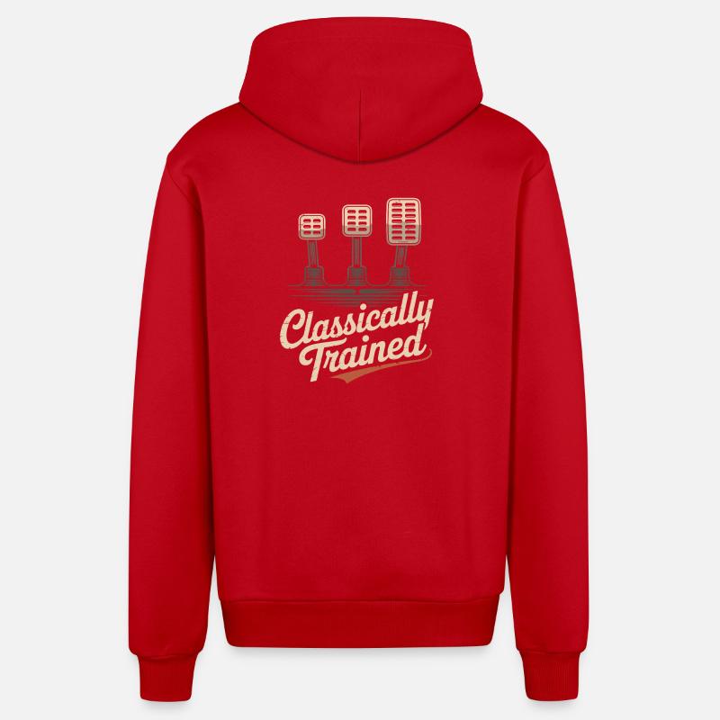 Classically Trained Petrolhead KFZ Mechaniker - Organic Relaxed Kapuzenjacke Made in EU - Rot