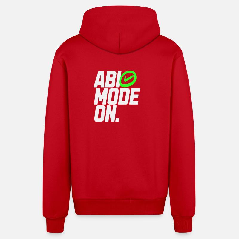 MODE ABI ACTIVÉ - Veste à capuche bio décontractée fabriquée en UE - rouge