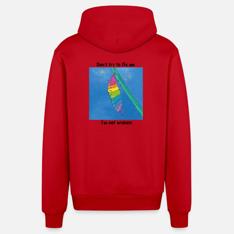 Bon comme je suis ! - Veste à capuche bio décontractée fabriquée en UE - rouge
