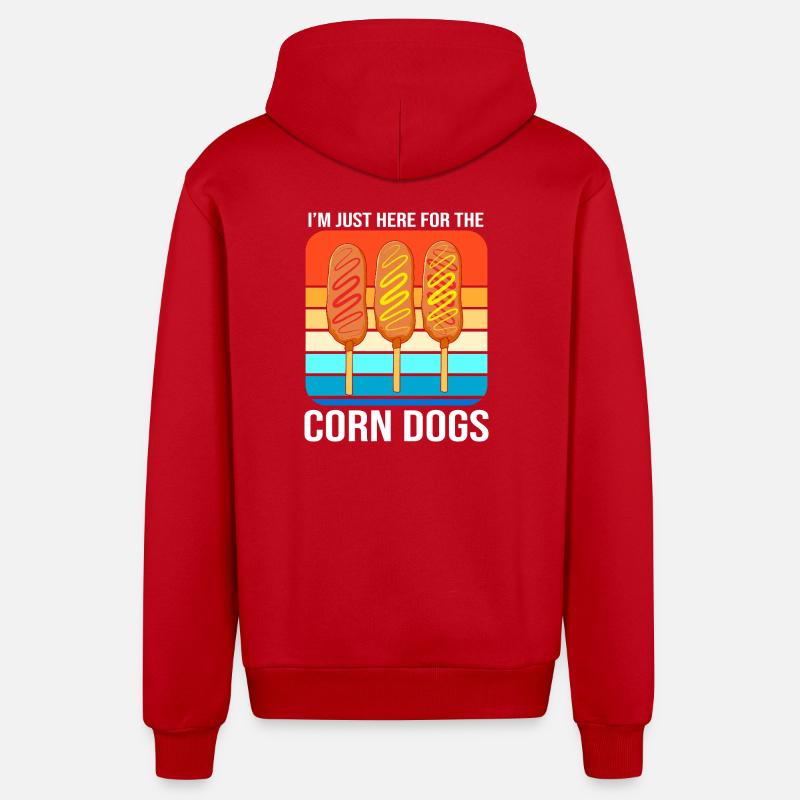 Corn Dog - Organic Relaxed Kapuzenjacke Made in EU - Rot