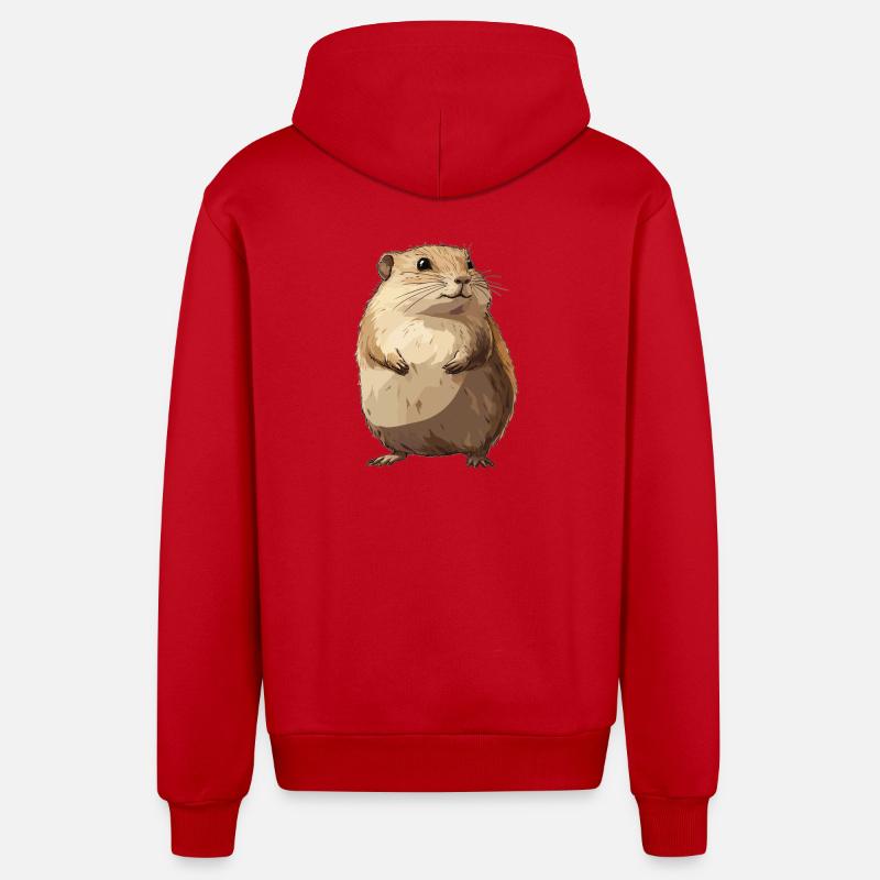 Lemmings Lemming - Veste à capuche bio décontractée fabriquée en UE - rouge