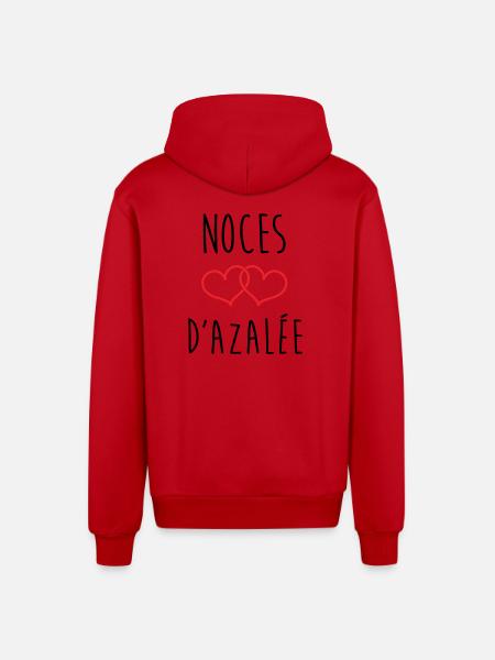 Azaleas Hochzeit 57 Jahre Ehe - Organic Relaxed Kapuzenjacke Made in EU - Rot