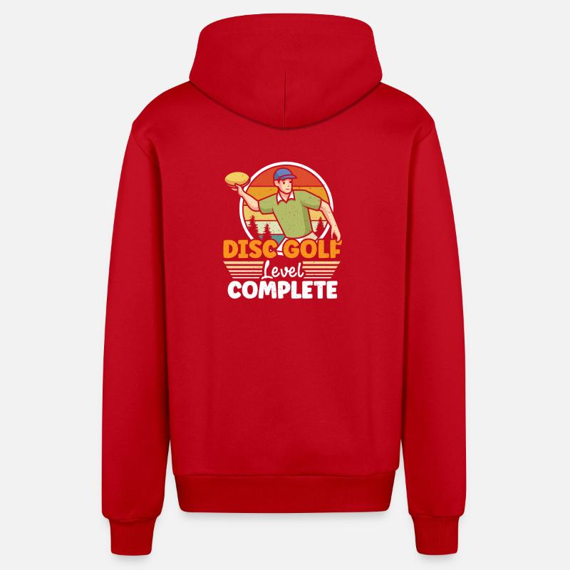 Cadeaux de disc golf Disc Golf - Veste à capuche bio décontractée fabriquée en UE - rouge