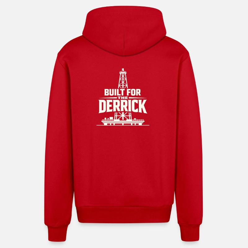 Offshore-bohrer-rig-bohrer Bohrboden Offshore - Organic Relaxed Kapuzenjacke Made in EU - Rot