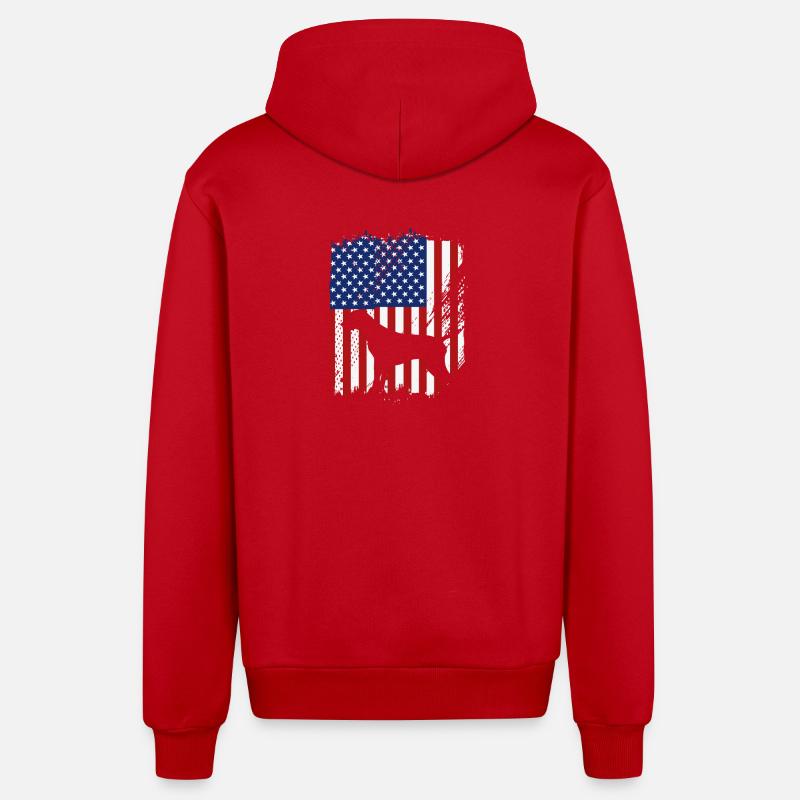 Deutsch Kurzhaar Hund German Pointer - Organic Relaxed Kapuzenjacke Made in EU - Rot