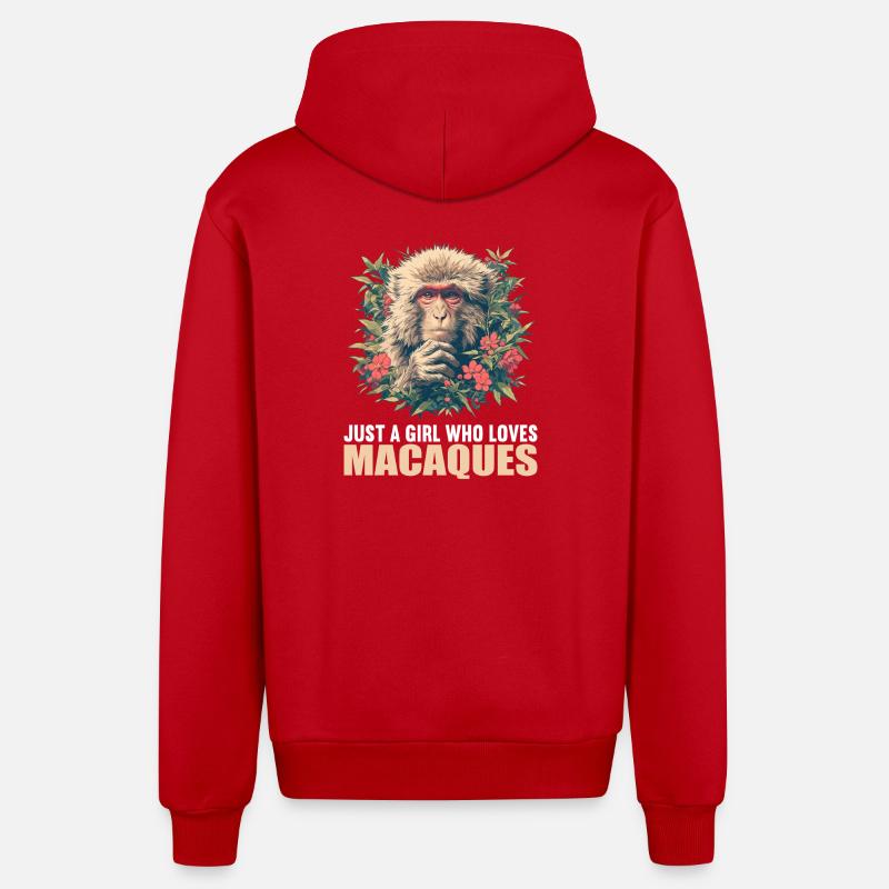 Macaque Macaque - Veste à capuche bio décontractée fabriquée en UE - rouge