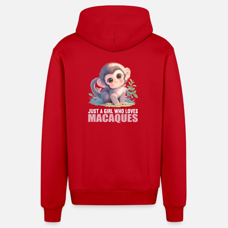 Macaque Macaque - Veste à capuche bio décontractée fabriquée en UE - rouge