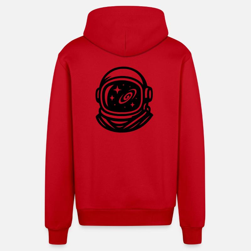Astronaute - Veste à capuche bio décontractée fabriquée en UE - rouge