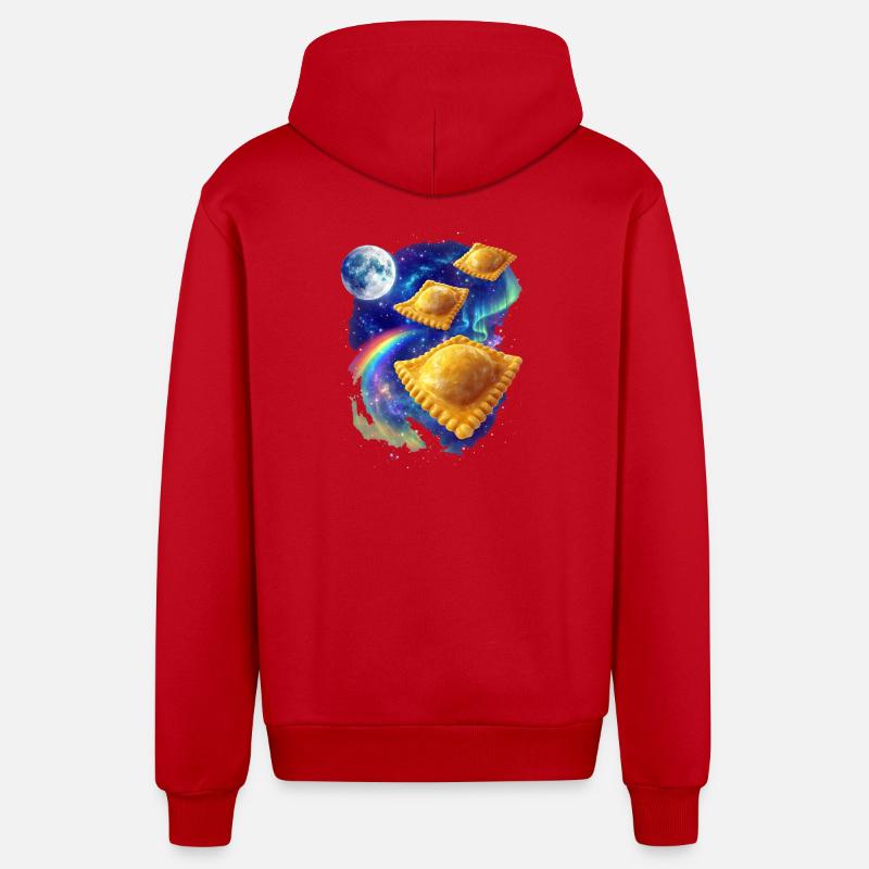 Ravioli de l’espace - Veste à capuche bio décontractée fabriquée en UE - rouge