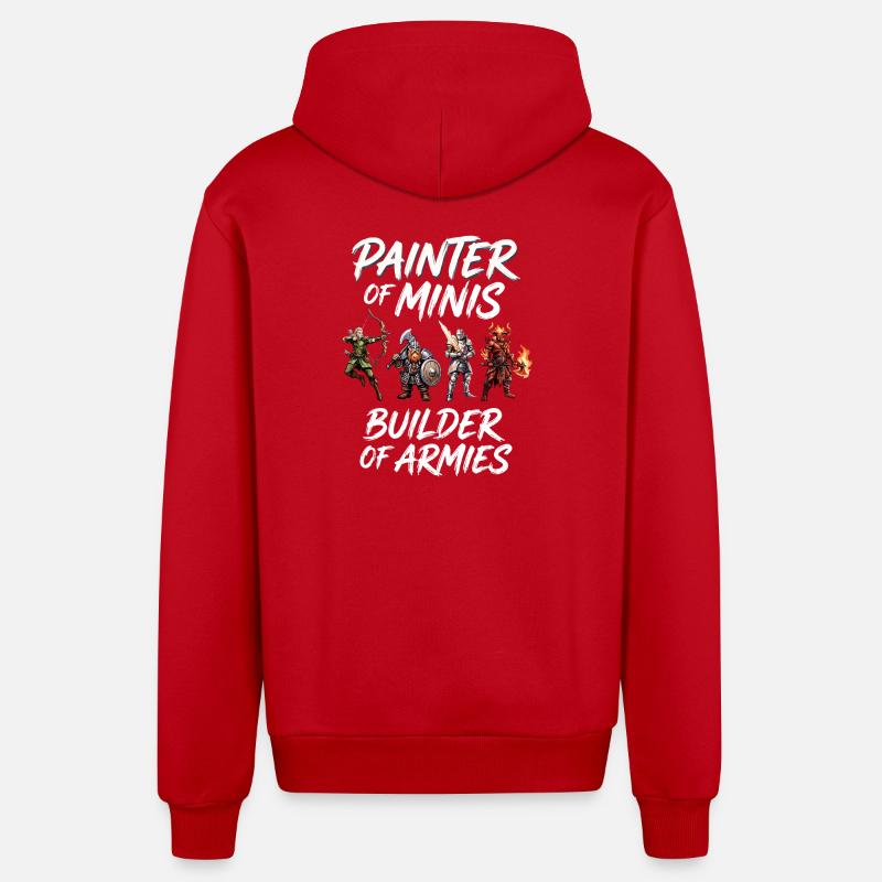 Malmaster Minis – Bâtisseurs des Armées - Veste à capuche bio décontractée fabriquée en UE - rouge