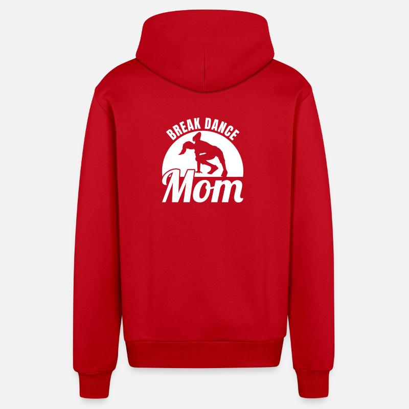 Maman Breakdance - Veste à capuche bio décontractée fabriquée en UE - rouge