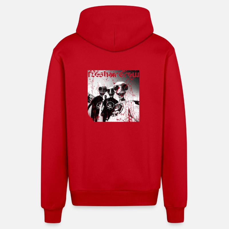 Fresh Shark Crew Graffiti - Organic Relaxed Kapuzenjacke Made in EU - Rot