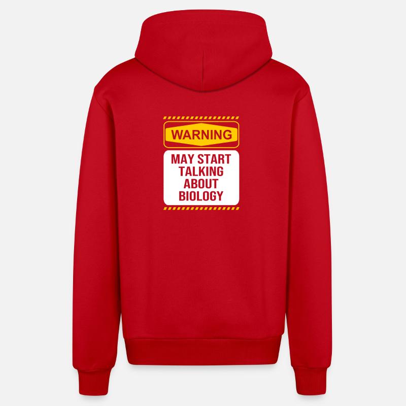 Structural formula molecule - Organic Relaxed Hooded Jacket Made in EU - red