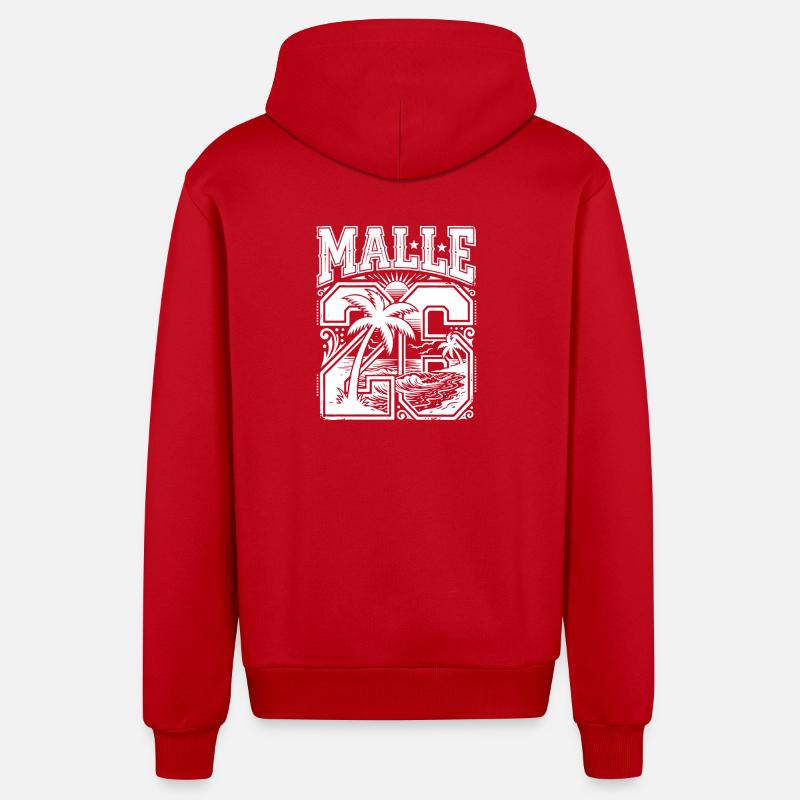 Plage de Malle 2026 Jersey - Veste à capuche bio décontractée fabriquée en UE - rouge