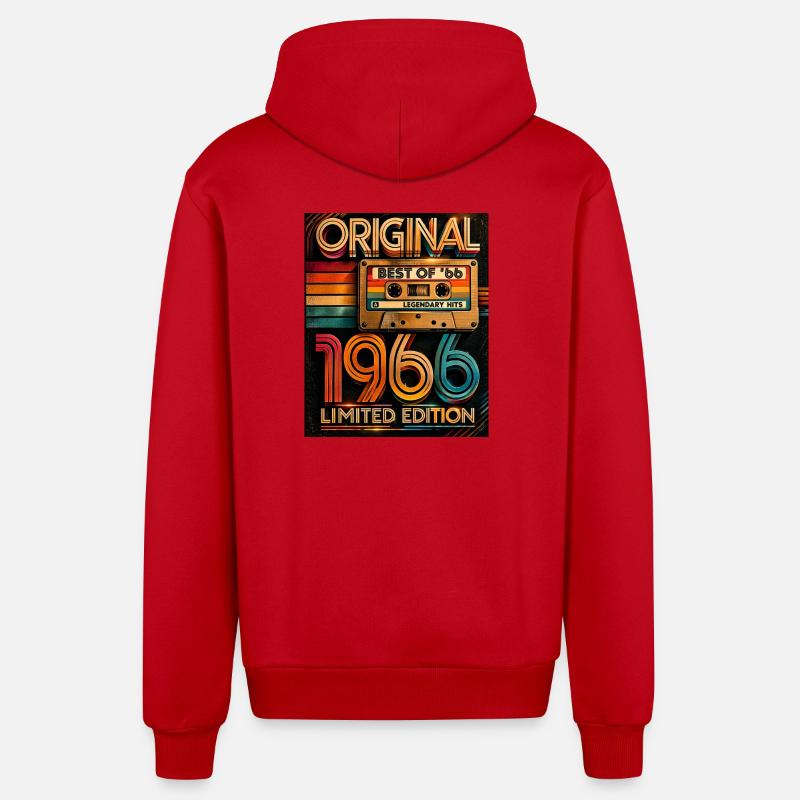 Édition Originale Limitée de 1966 - Veste à capuche bio décontractée fabriquée en UE - rouge