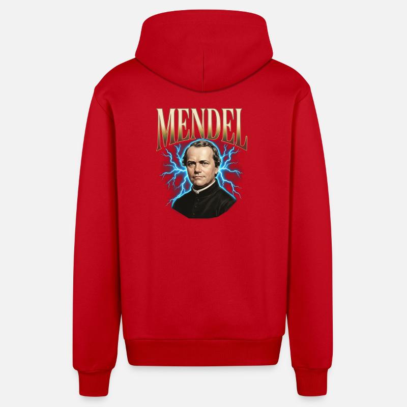 Gregor Mendel Donner - Organic Relaxed Kapuzenjacke Made in EU - Rot