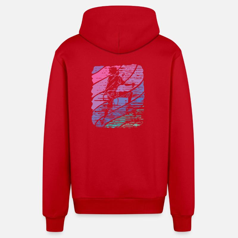 Bloc de bloc de Boulderer - Veste à capuche bio décontractée fabriquée en UE - rouge