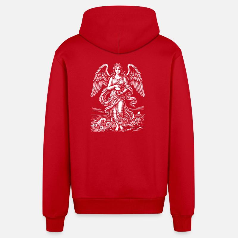 Vénus marine avec crâne - Veste à capuche bio décontractée fabriquée en UE - rouge