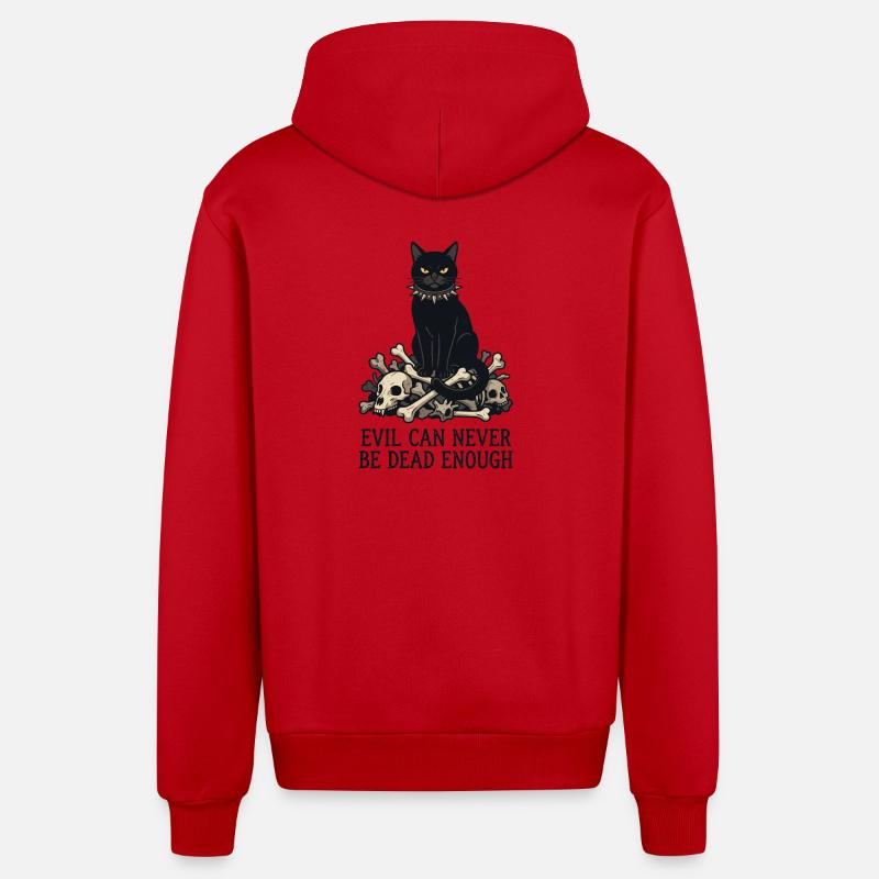 Evil Can Never Be Dead Enough - Organic Relaxed Kapuzenjacke Made in EU - Rot