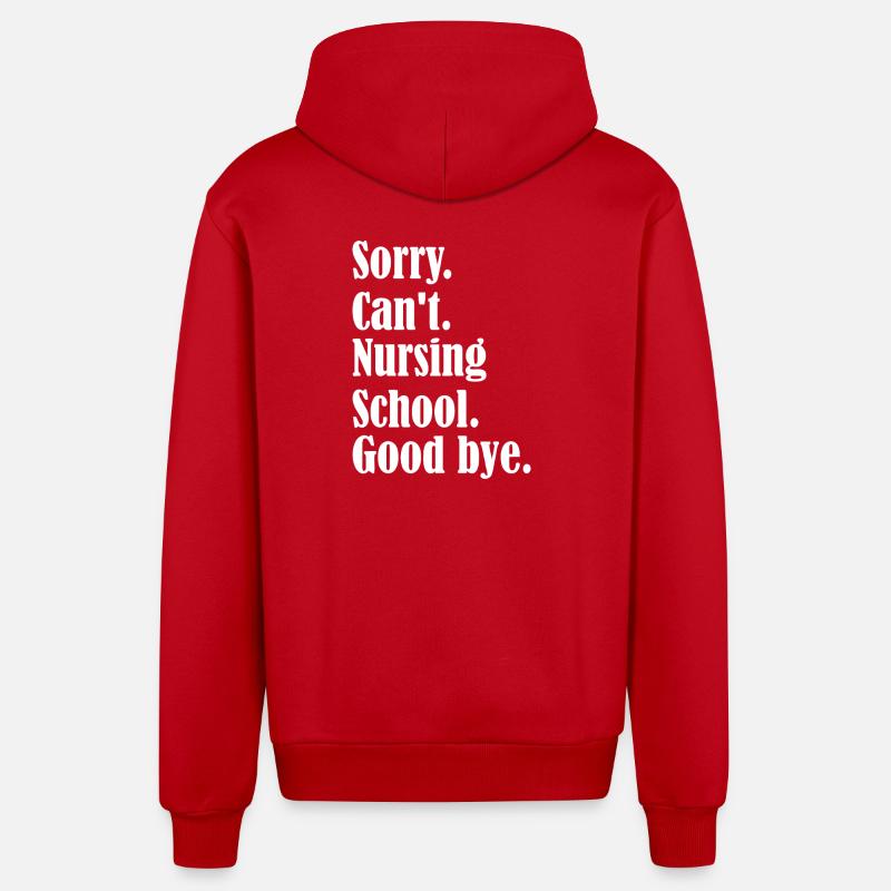 Citation d’adieu de l’école d’infirmières - Veste à capuche bio décontractée fabriquée en UE - rouge