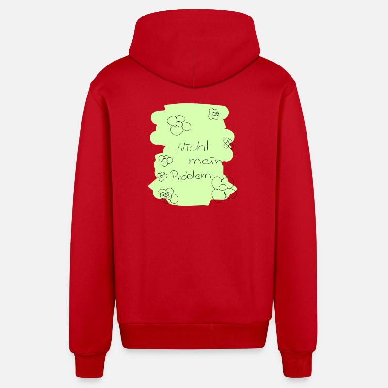 Nicht mein Problem - Organic Relaxed Kapuzenjacke Made in EU - Rot