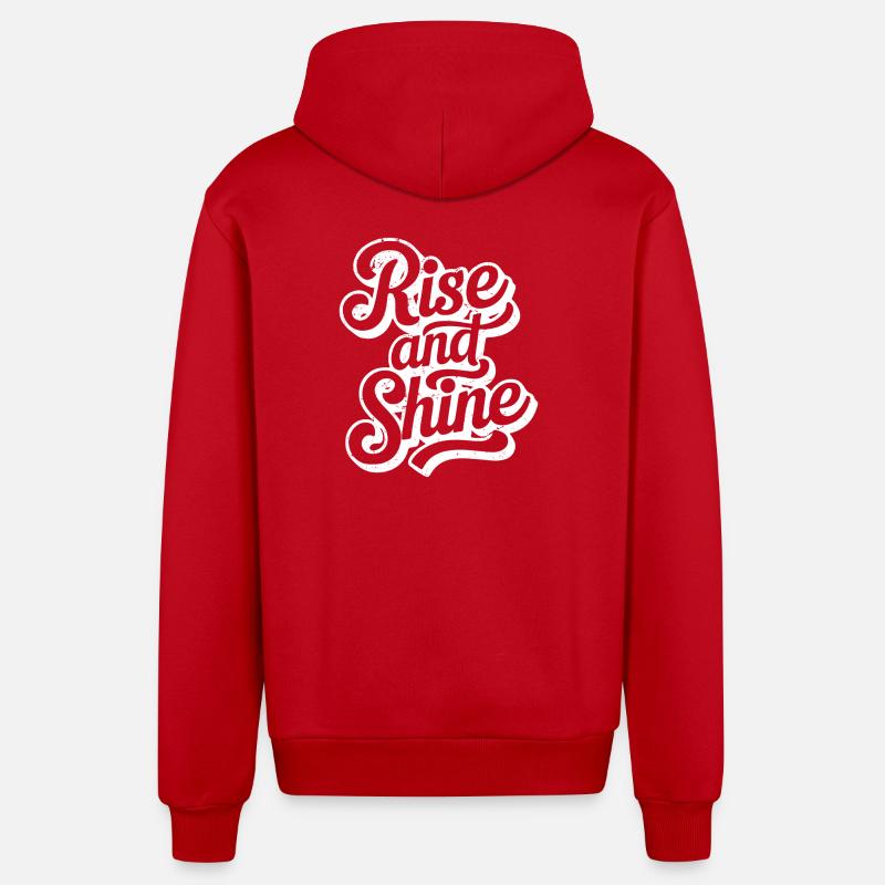 DEBOUT ET BRILLE - Veste à capuche bio décontractée fabriquée en UE - rouge