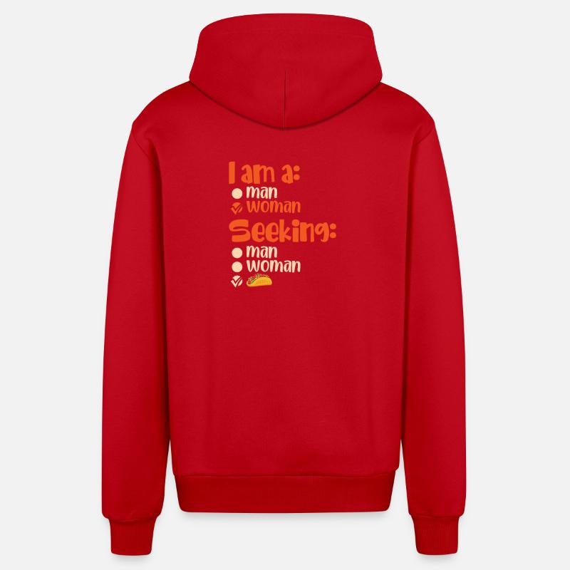 Taco Father Man Men - Veste à capuche bio décontractée fabriquée en UE - rouge