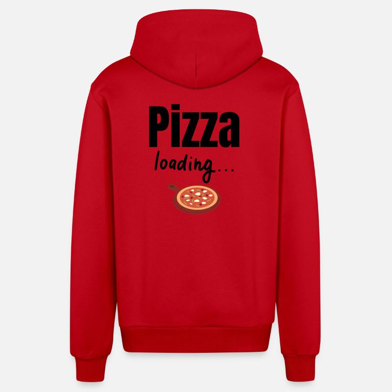 Pizza loading - Organic Relaxed Kapuzenjacke Made in EU - Rot
