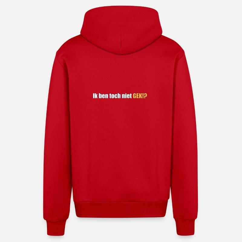 Ich bin doch nicht verrückt, oder!? - Organic Relaxed Kapuzenjacke Made in EU - Rot
