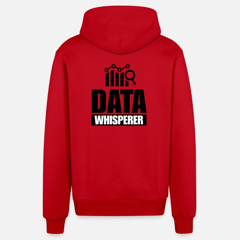 Analyste de données Scientifique Analyse d’ingénierie - Veste à capuche bio décontractée fabriquée en UE - rouge