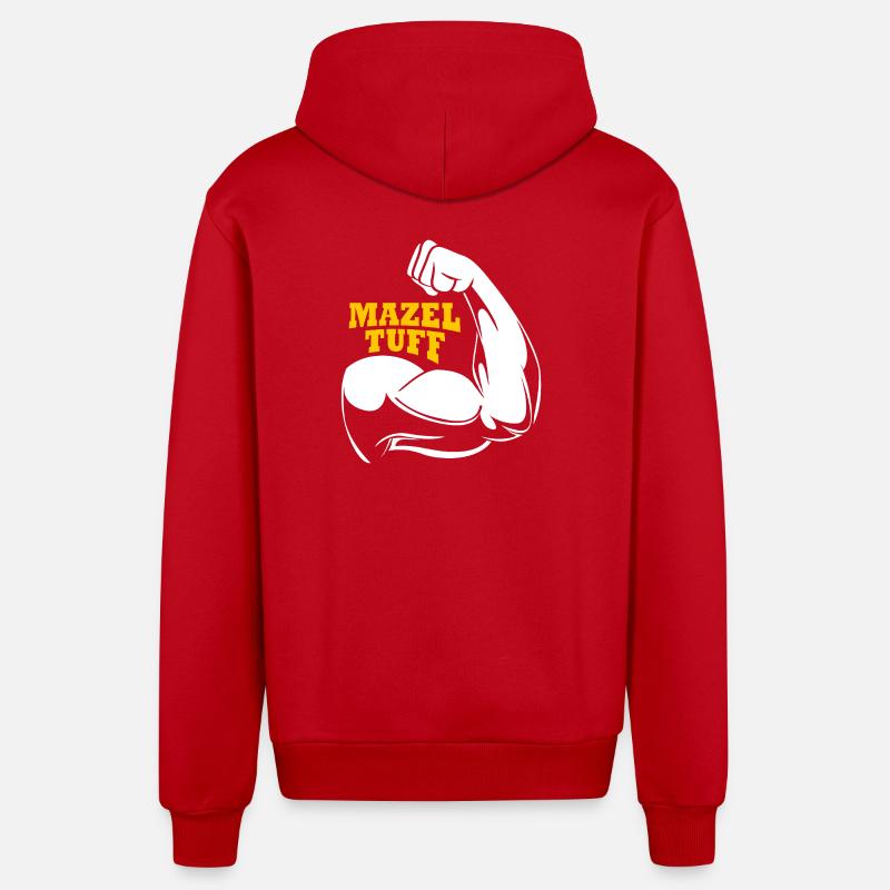 Hanoukka Hanoukka Hanoukka - Veste à capuche bio décontractée fabriquée en UE - rouge