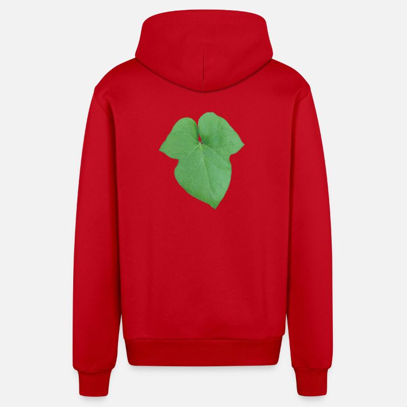 Green_Leaf_-_Tiny_Red_Spider - Organic Relaxed Kapuzenjacke Made in EU - Rot