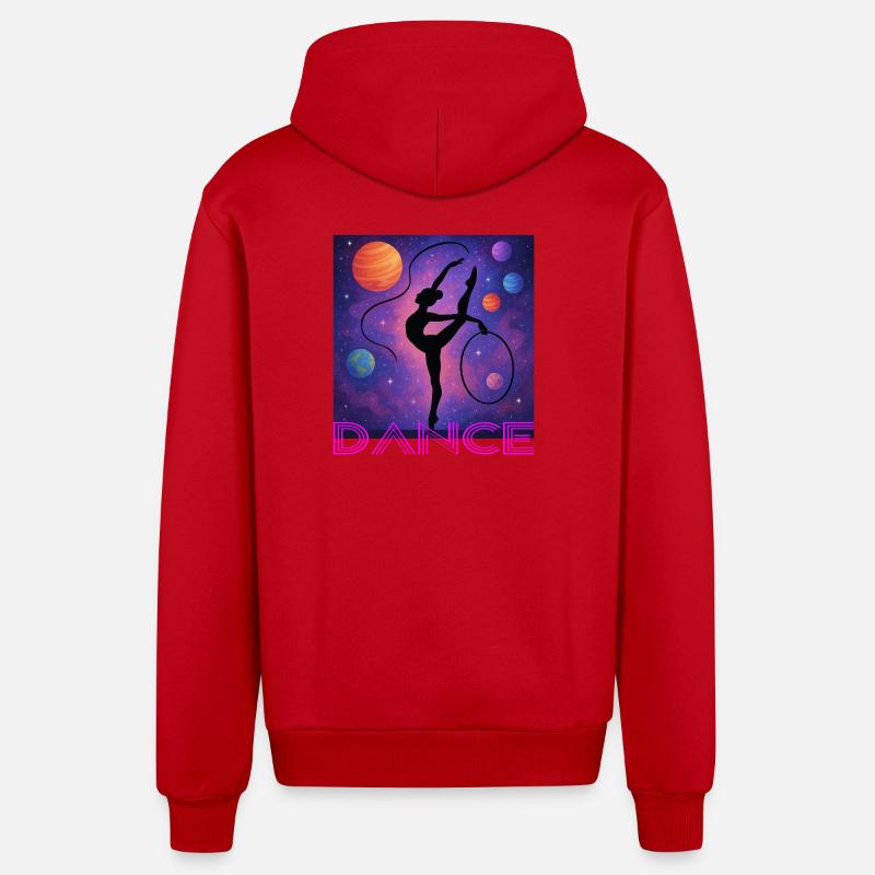 Danser - Veste à capuche bio décontractée fabriquée en UE - rouge