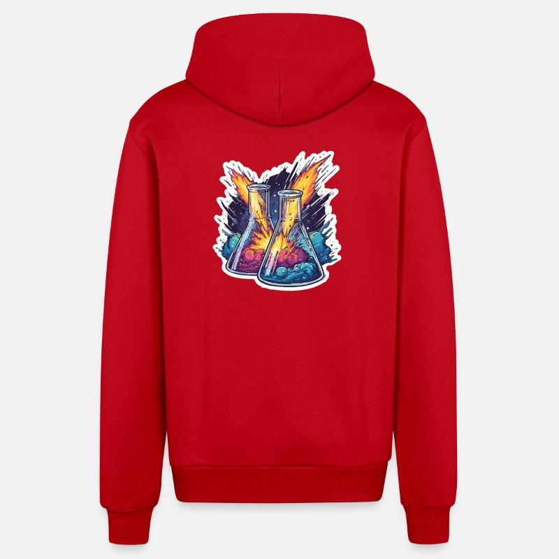 Lab Geek Bildungsquadrantid Meteorstrom-Erlebnis - Organic Relaxed Kapuzenjacke Made in EU - Rot