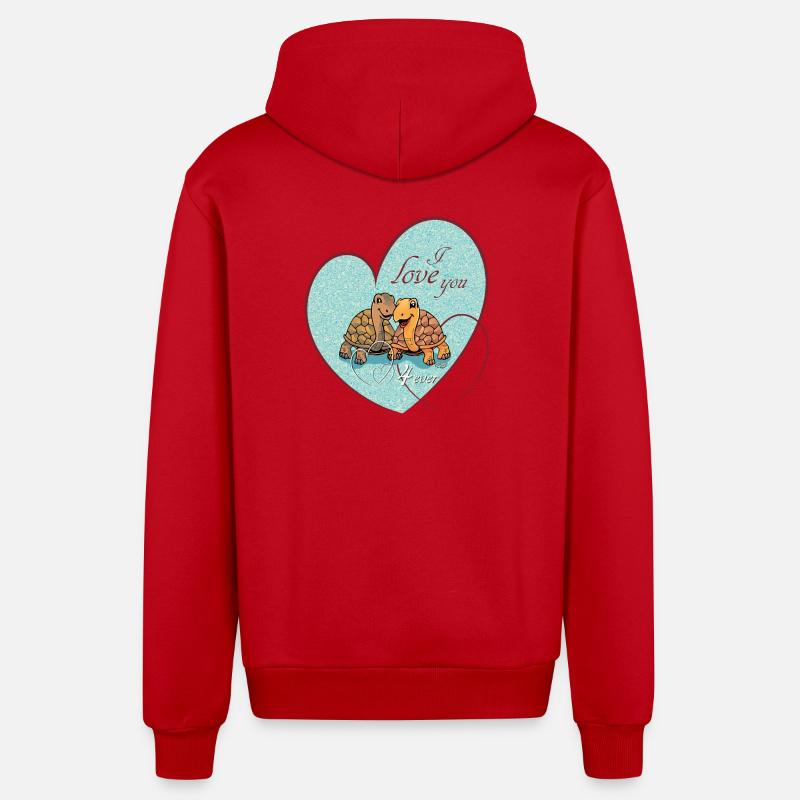 Tortues Love 4ever 2 - Veste à capuche bio décontractée fabriquée en UE - rouge