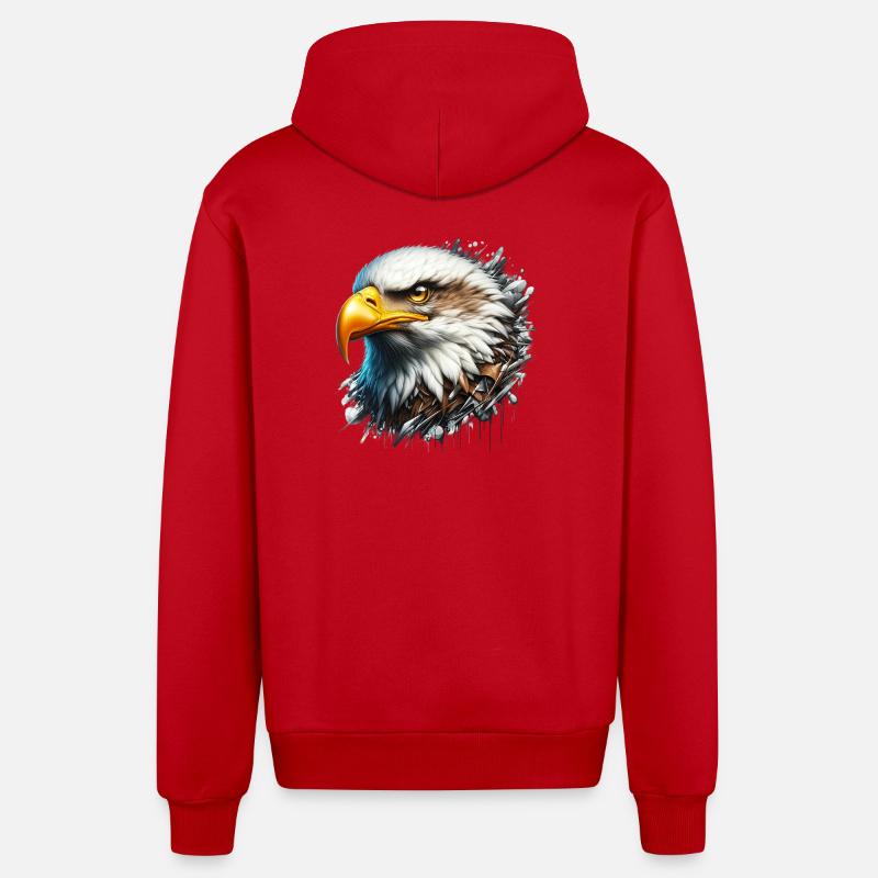 Aigle - Veste à capuche bio décontractée fabriquée en UE - rouge