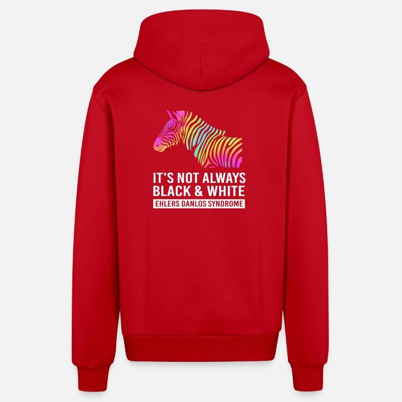 HSD syndrome d’Ehlers-Danlos EDS - Veste à capuche bio décontractée fabriquée en UE - rouge
