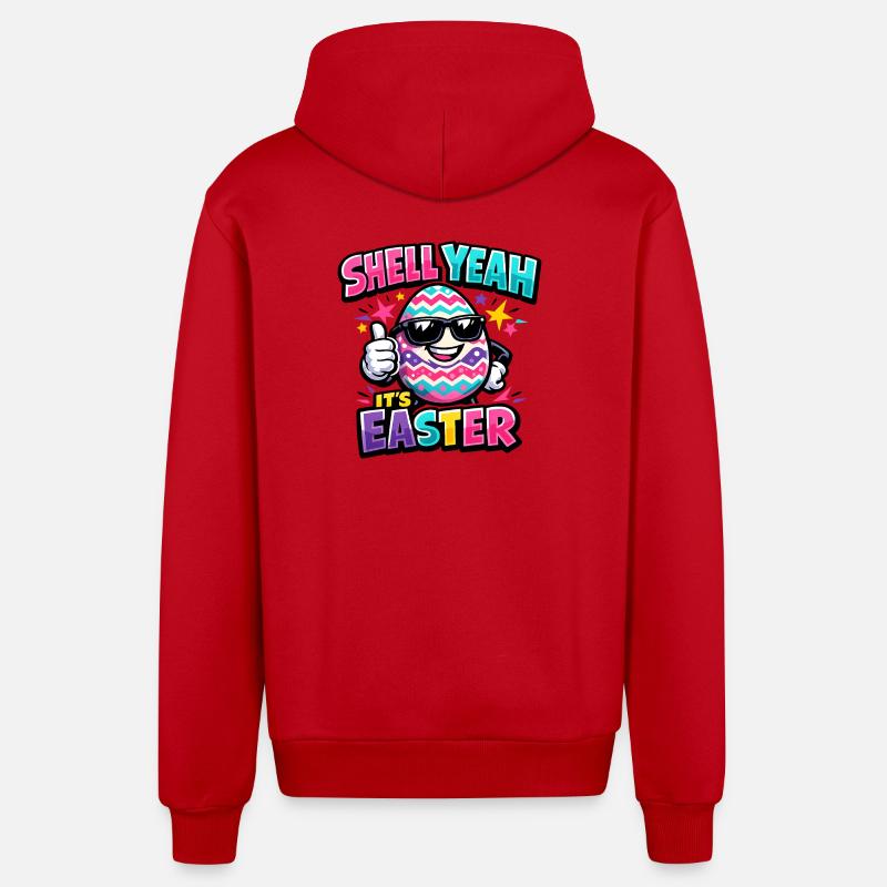 Hell Yeah It's Easter - Organic Relaxed Kapuzenjacke Made in EU - Rot