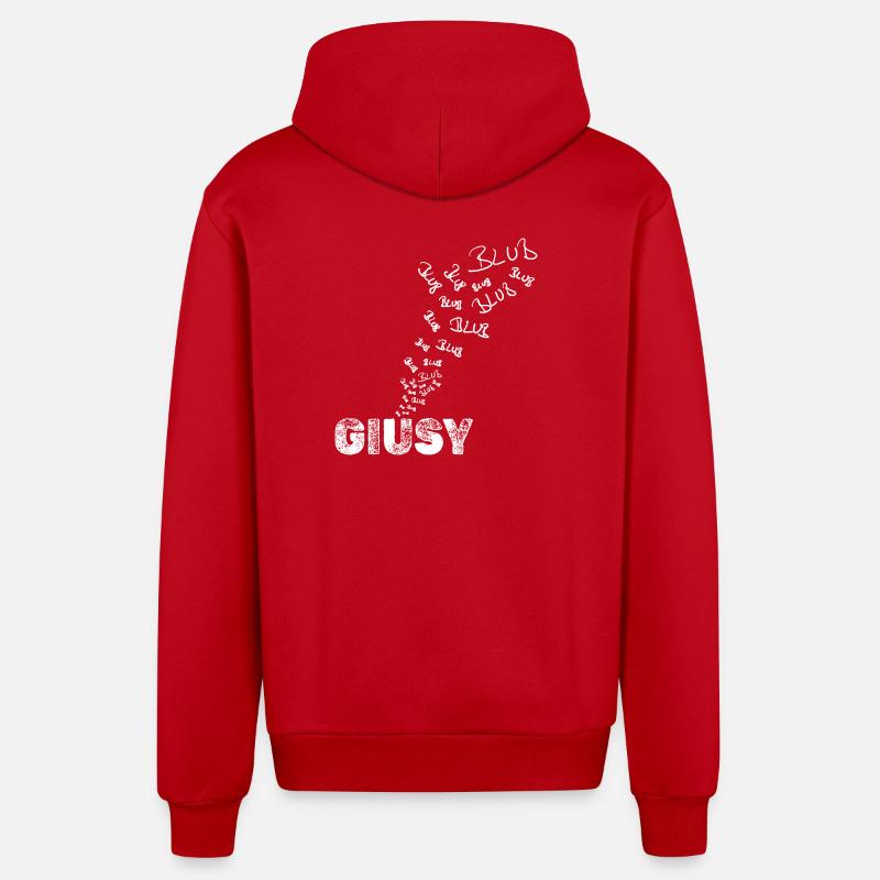 Bateau Giusy - Veste à capuche bio décontractée fabriquée en UE - rouge