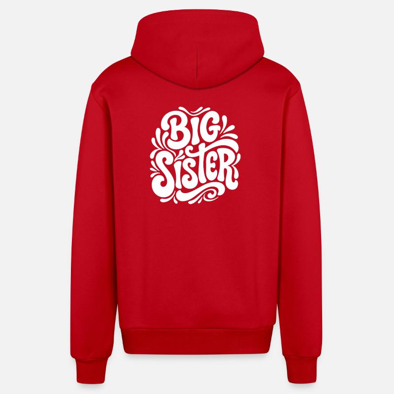 Big Sister Psychedelic Splash - Organic Relaxed Kapuzenjacke Made in EU - Rot