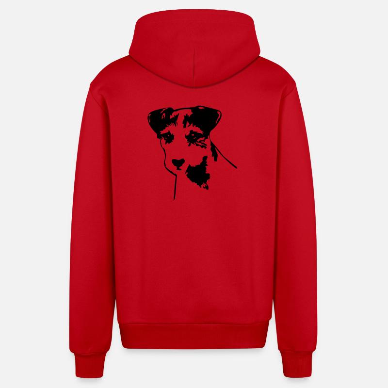 Chef Russell Terrier - Veste à capuche bio décontractée fabriquée en UE - rouge