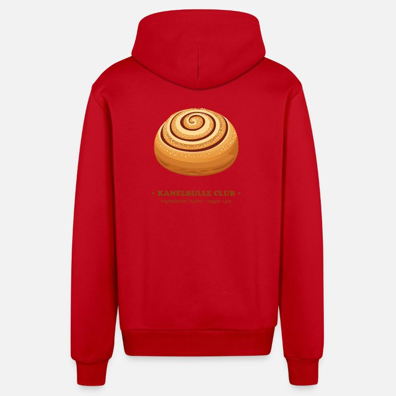 Skate Rolling Cinnamon Bun Design - Veste à capuche bio décontractée fabriquée en UE - rouge