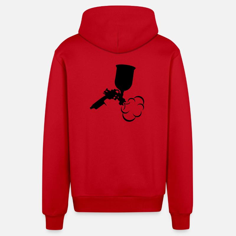 Isolation par pulvérisation - Veste à capuche bio décontractée fabriquée en UE - rouge