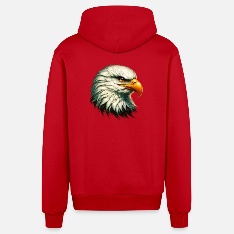 Aigle - Veste à capuche bio décontractée fabriquée en UE - rouge