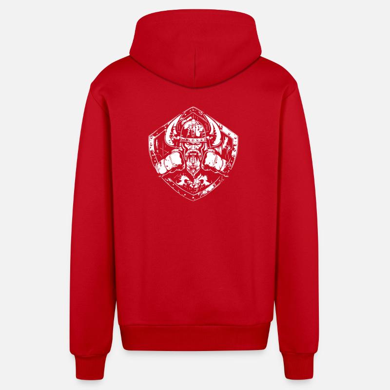 MMA de boxe viking - Veste à capuche bio décontractée fabriquée en UE - rouge