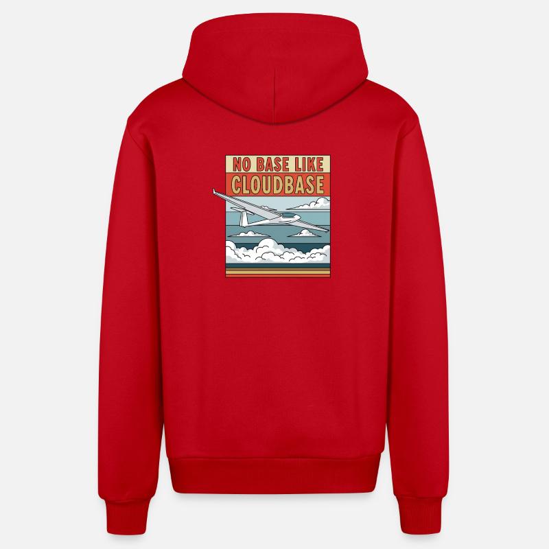 Pas de base comme Cloudbase - Veste à capuche bio décontractée fabriquée en UE - rouge