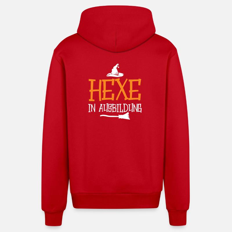 Witch in training - Organic Relaxed Hooded Jacket Made in EU - red